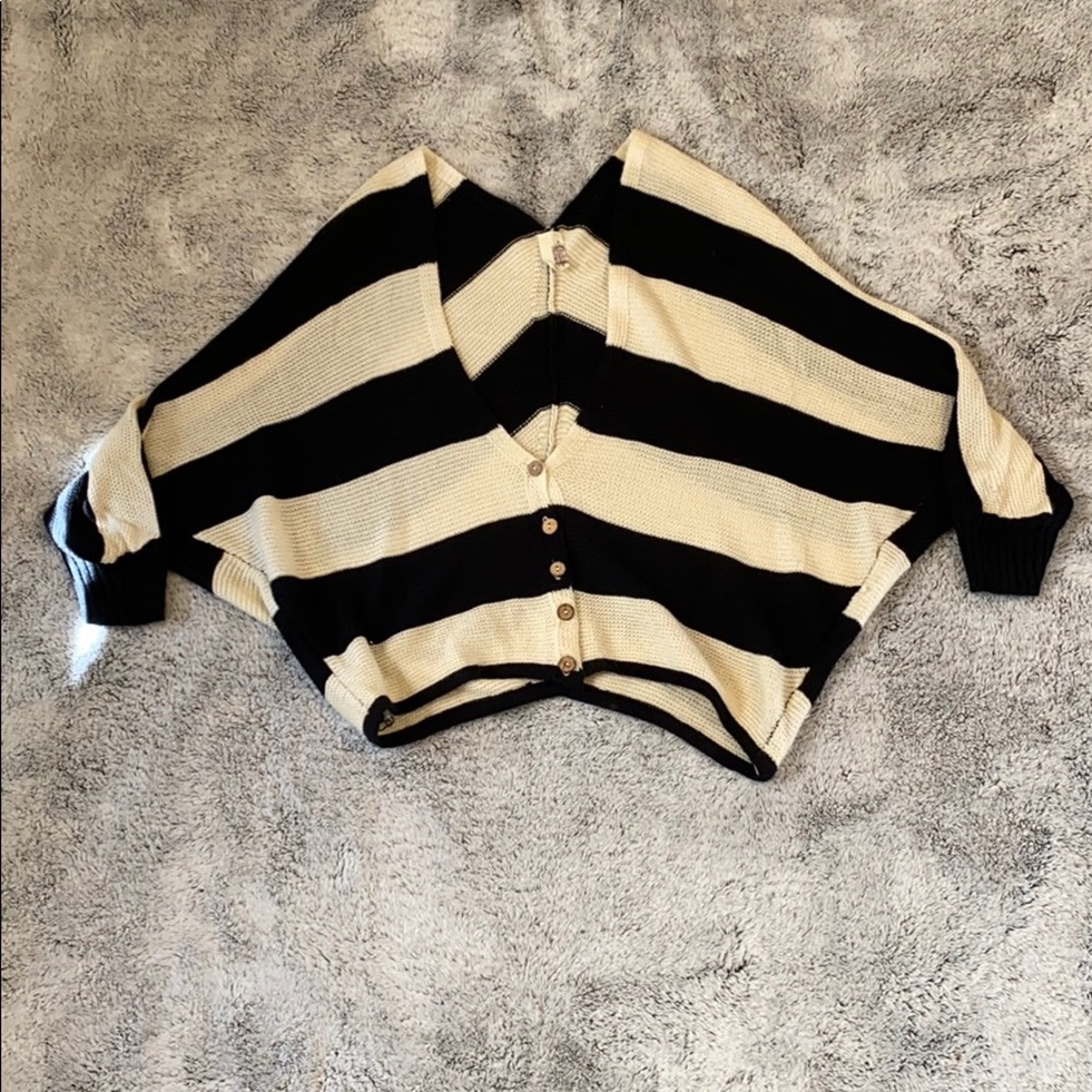 Black and Off White button up